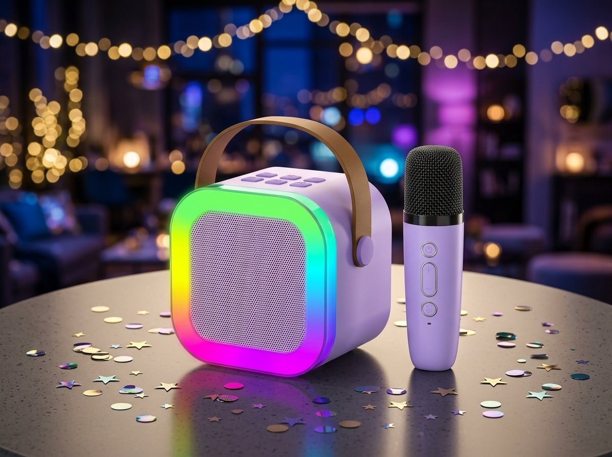 RGB কারাওকে ব্লুটুথ স্পিকার (ওয়্যারলেস মাইক সহ)